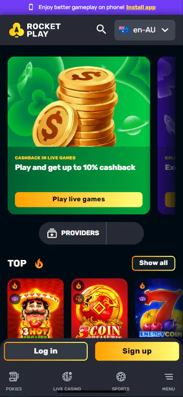 Rocket Play Casino Mobile
